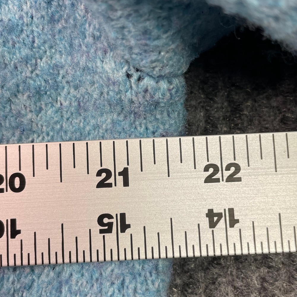 American Eagle Sweater Womens Small Blue Purple Floral Crewneck Pullover Knit - Picture 4 of 9
